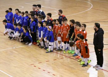 GALERÍA DE LA PRESENTACIÓN DE LAS ESCUELAS DE SAN ANTÓN Y PRÍNCIPE FELIPE EN EL PARTIDO DE ALBACETE FS