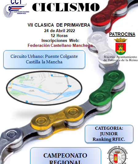 La VII Clásica de Primavera acogerá en Talavera el Campeonato de Carretera junior de Castilla-La Mancha